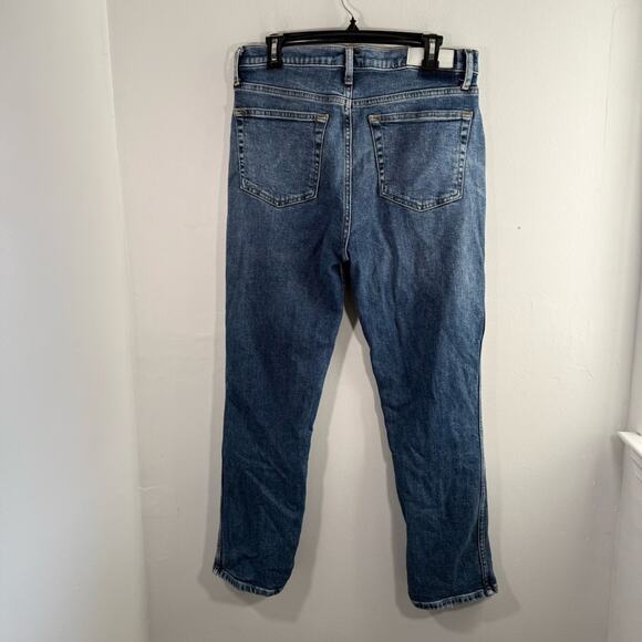 Re/Done Cigarette High Rise Slim Ankle Length Denim Jeans Retro Stone Size 30 - Picture 8 of 12
